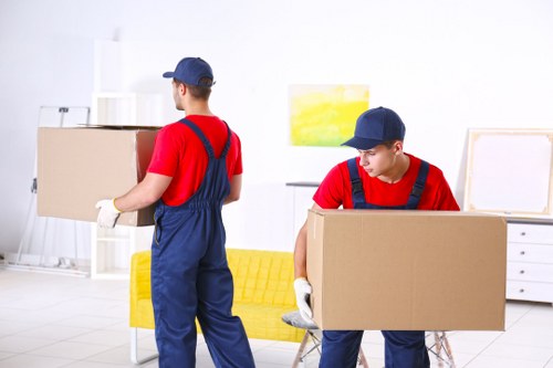 Removal team planning a home move on a Petts Wood residential street