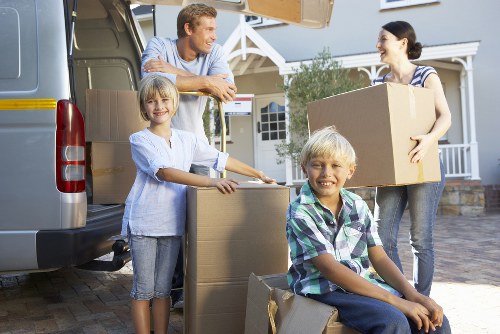Furniture being moved safely through a Petts Wood property