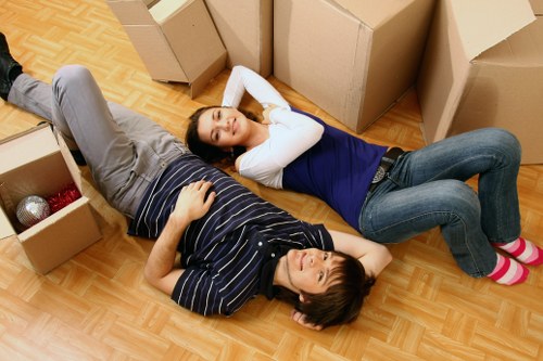 Local moving team preparing belongings for transport in Petts Wood
