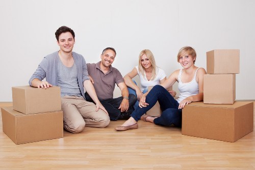 Furniture transport and loading service illustration